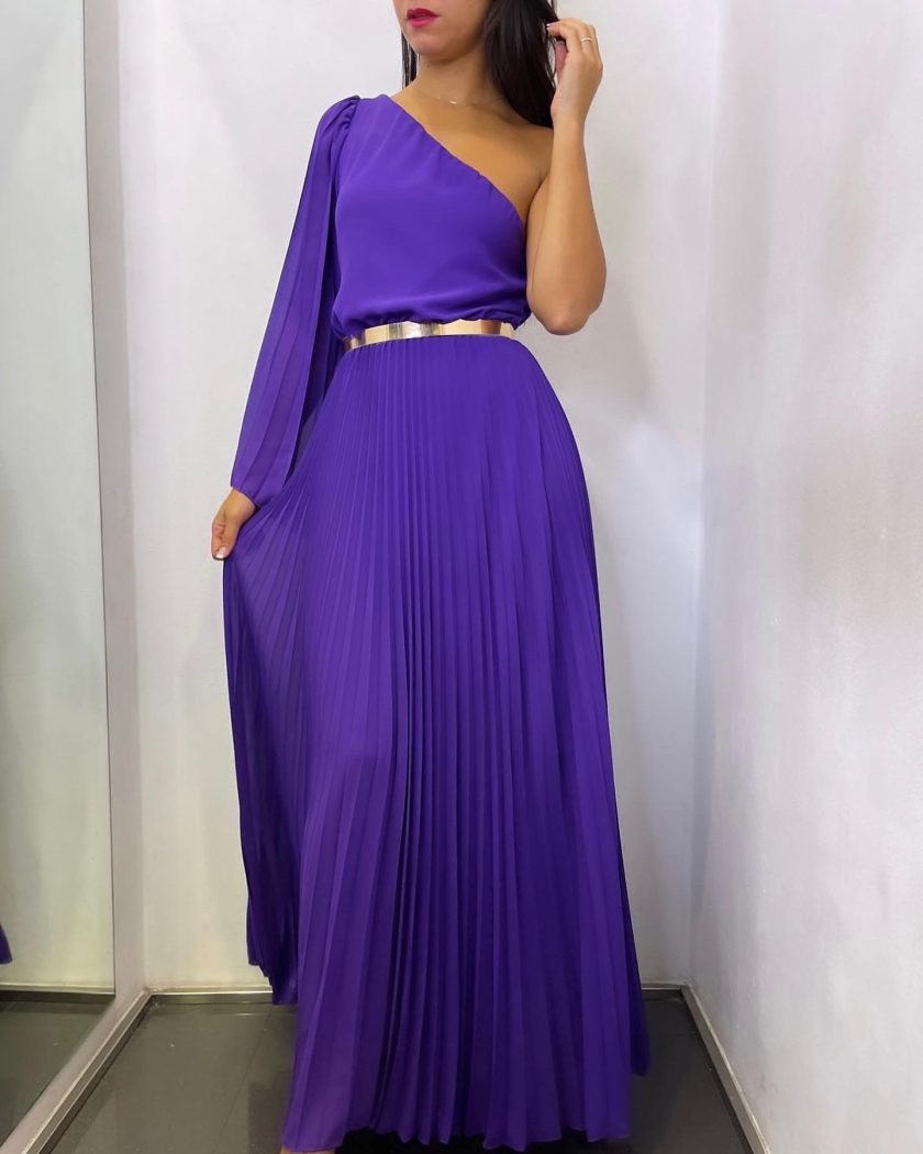 Vestido Ángel Tablas Asimétrico - Imagen 15