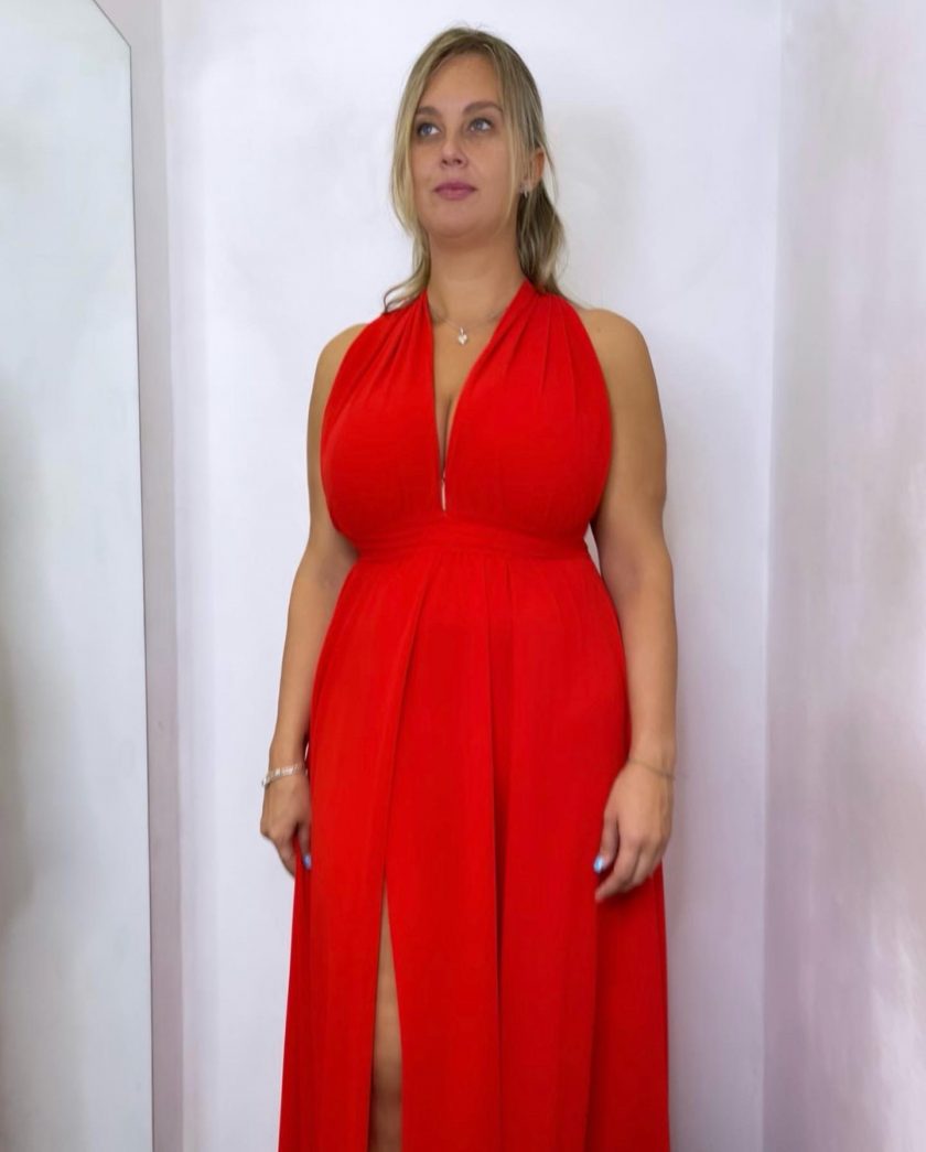 Vestido Multiposición Gasa Abertura