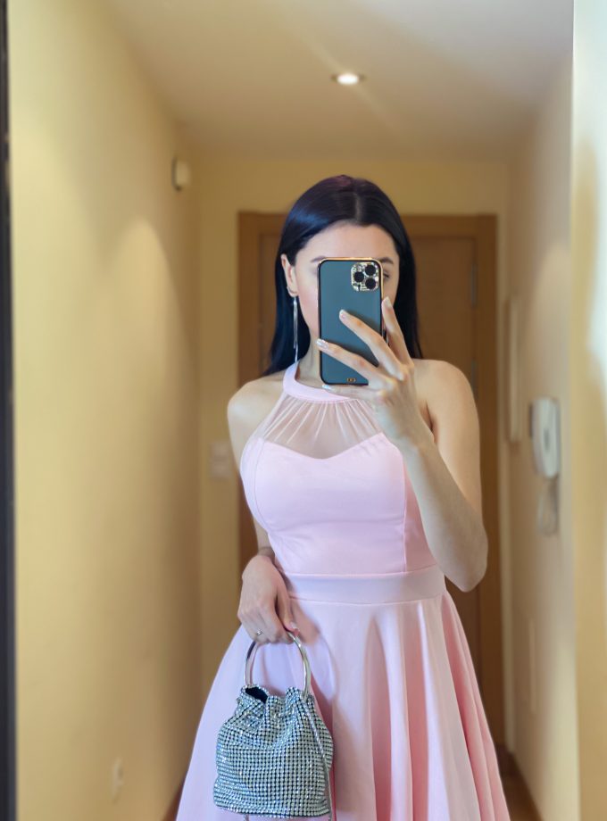 Vestido Halter Vuelo Tul