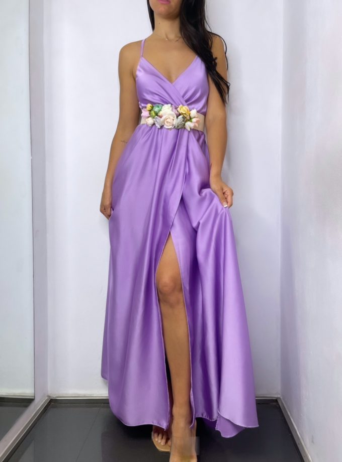 Vestido Seda Cruzado