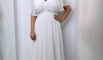 Vestido Curvy Cintura Encaje Novia