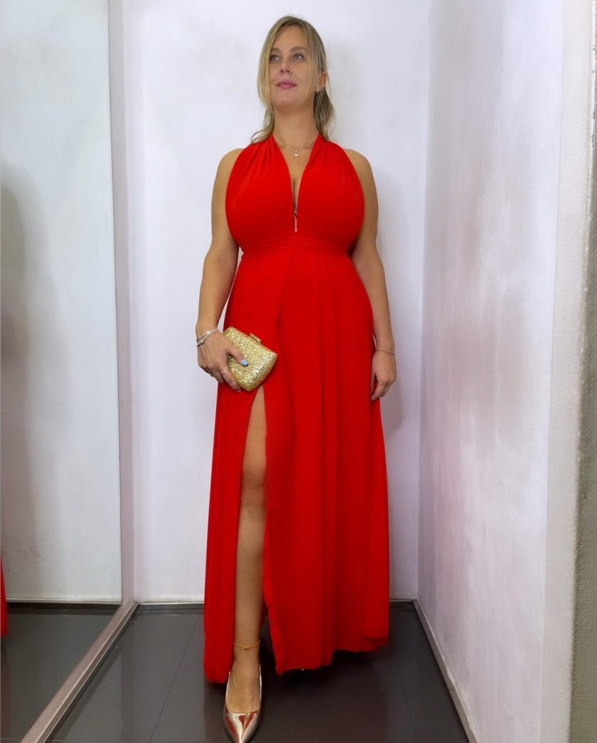 Vestido Multiposición Gasa Abertura