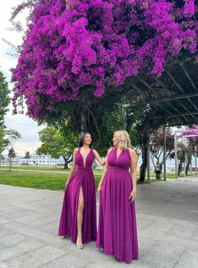 Vestido Multiposición Gasa Abertura