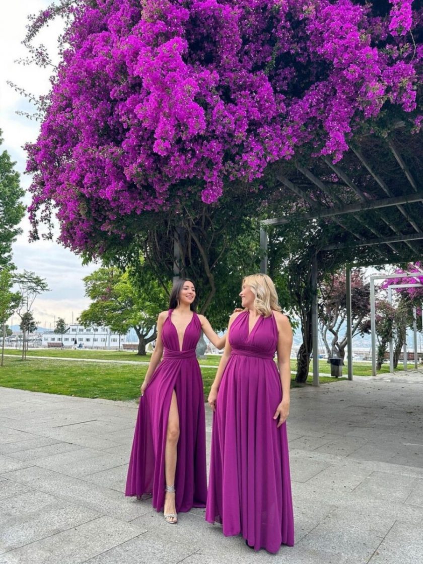 Vestido Multiposición Gasa Abertura