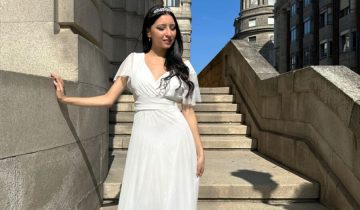 Vestido Tul Basic Mangas Novia