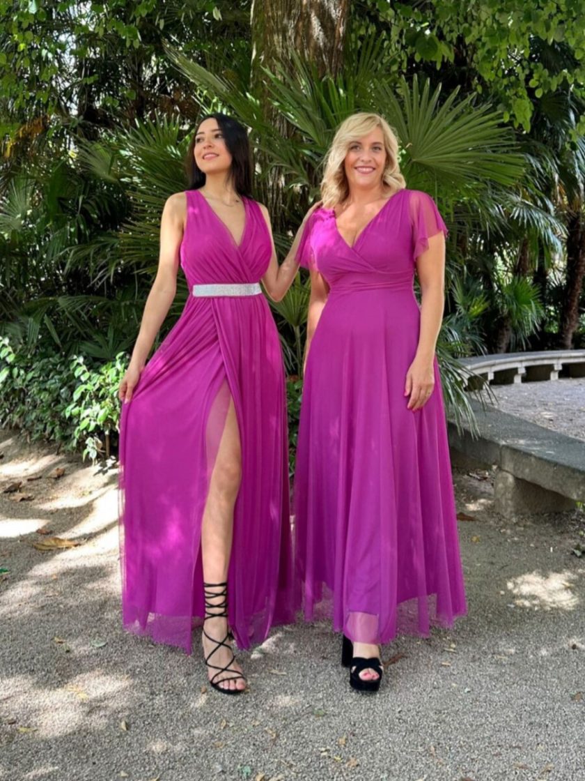 Vestido Tul Basic Mangas - Imagen 46