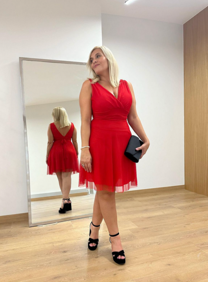 Vestido Tul Basic Corto