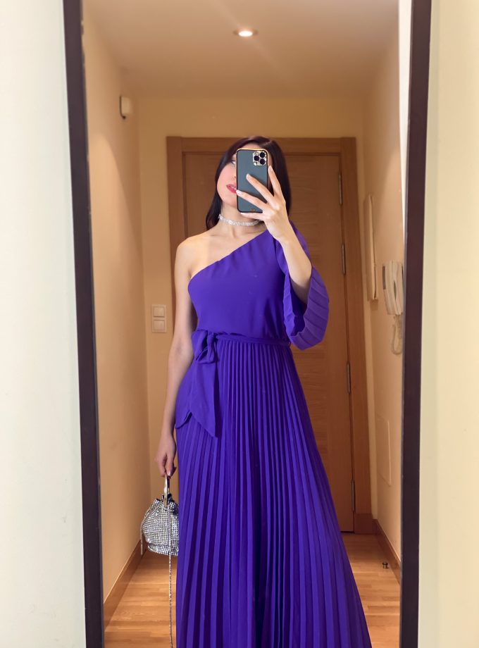 Vestido Ángel Tablas Asimétrico