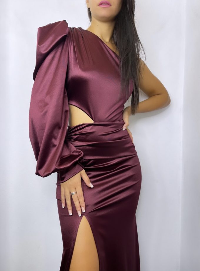 Vestido Seda 1 Manga Abertura