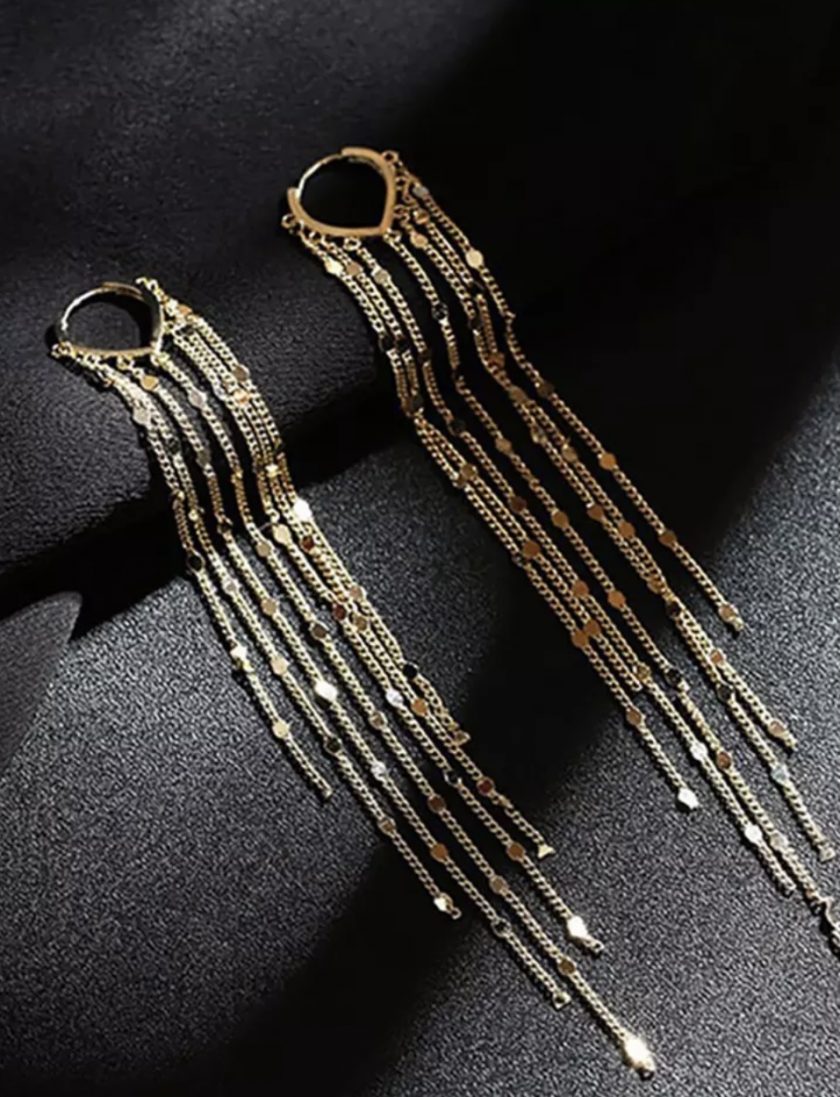 Pendientes Flecos Corazón