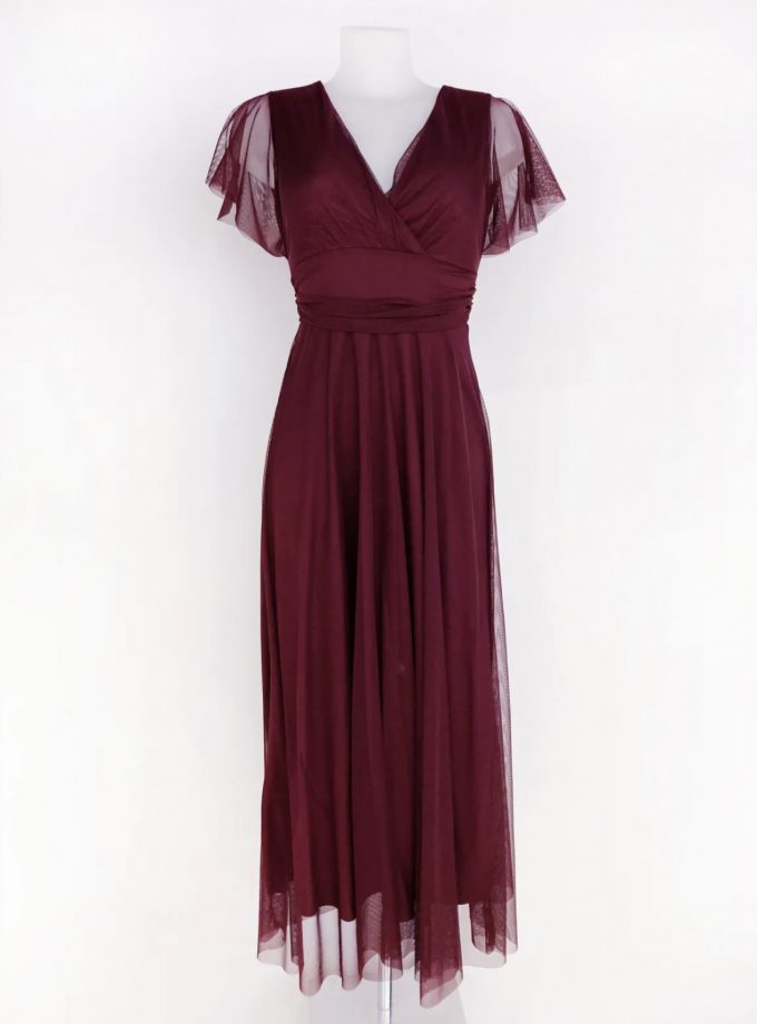 Vestido Tul Basic Mangas