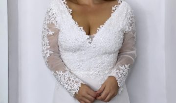 Vestido Dama Mangas Novia