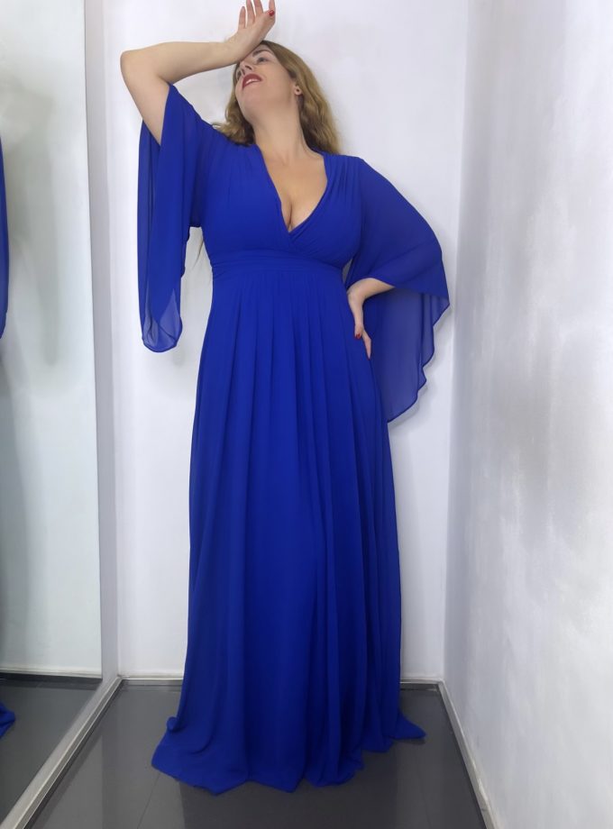 Vestido Gasa Mangas Curvy