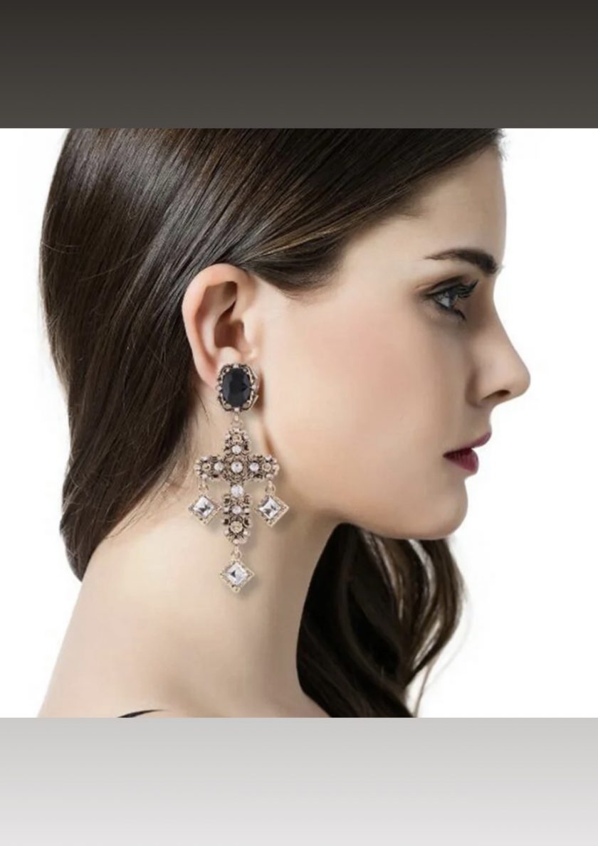 Pendientes Cruz Cristales