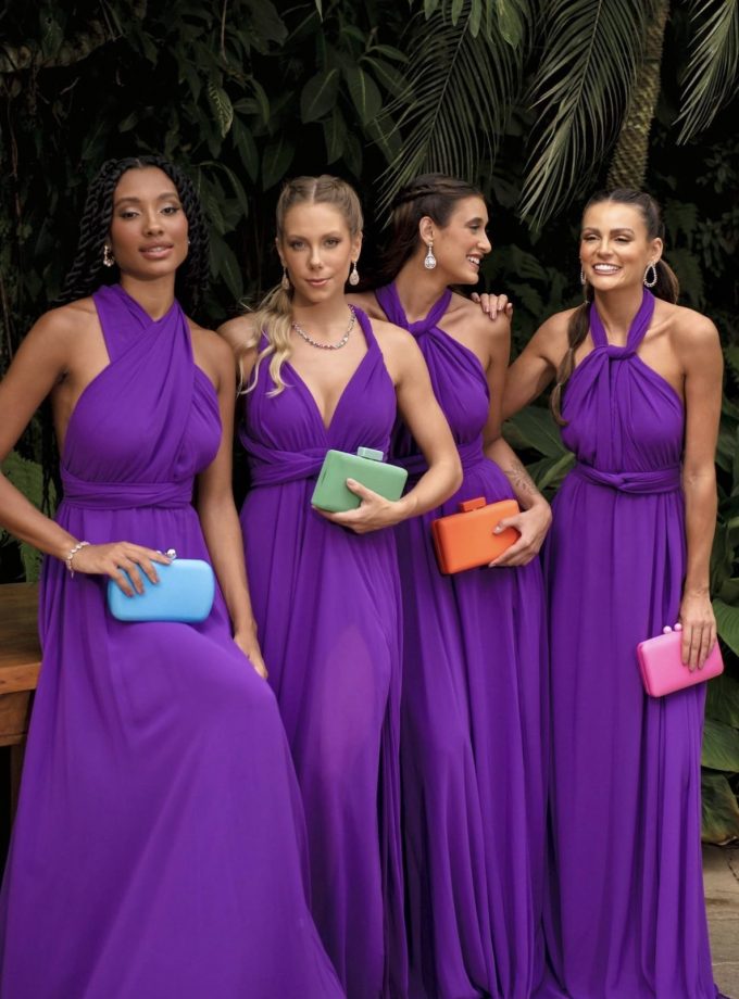 Vestido Multiposición Gasa Abertura