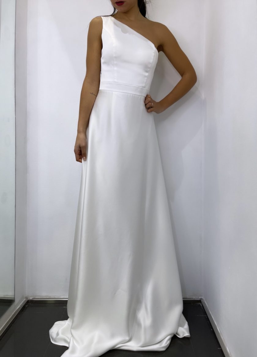 Vestido Verona Asimétrico Novia - Imagen 4