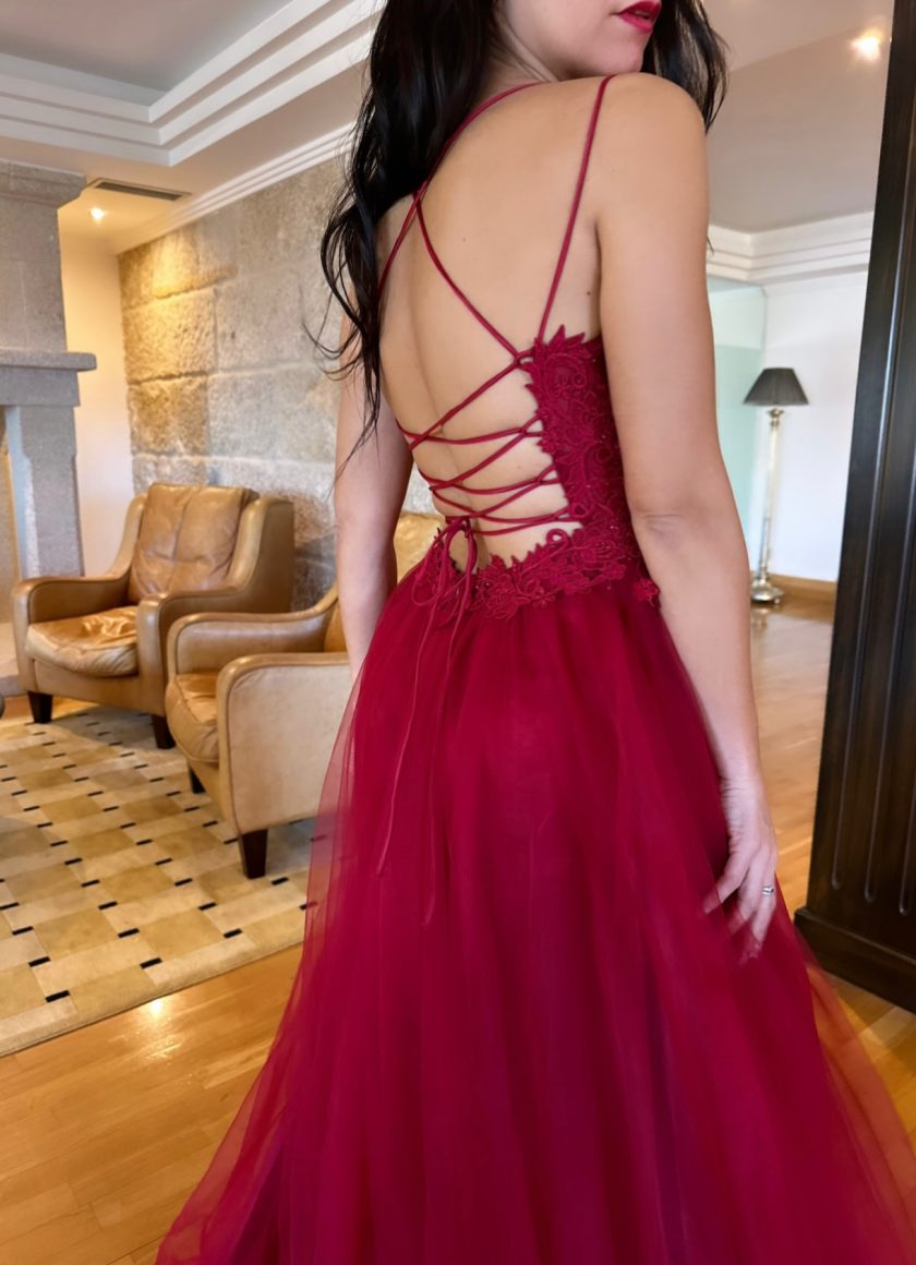 Vestido Tul Largo Abertura - Imagen 14