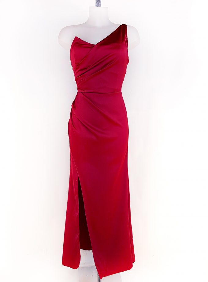 Vestido Asimétrico Abertura Seda