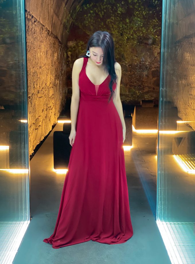 Vestido Espalda Flores