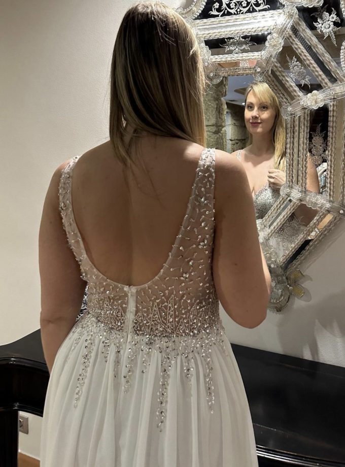 Vestido Novia Princesa transparencias