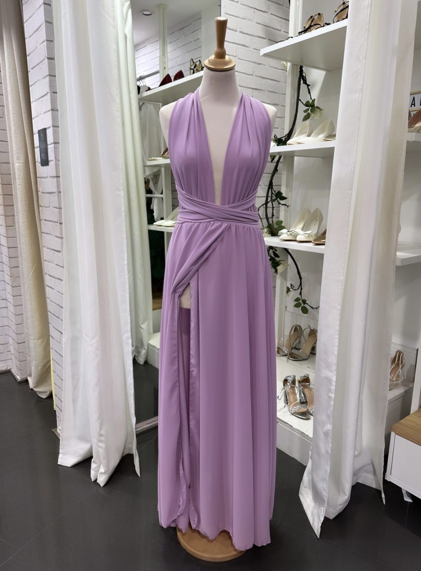 Vestido Multiposición Gasa Abertura