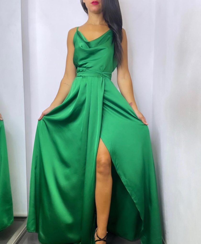 Vestido Seda Pliegues - Imagen 3