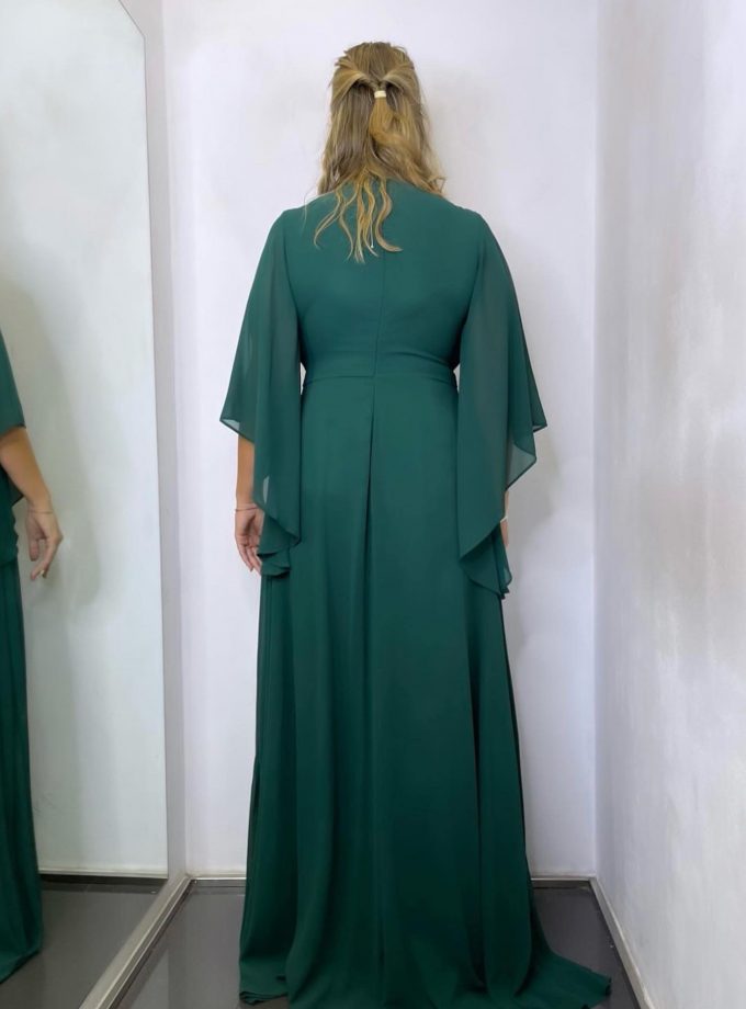 Vestido Gasa Mangas Curvy