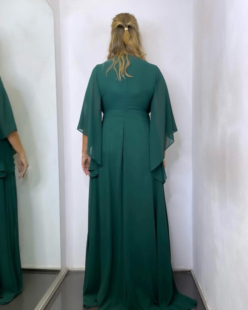 Vestido Gasa Mangas Curvy - Imagen 4