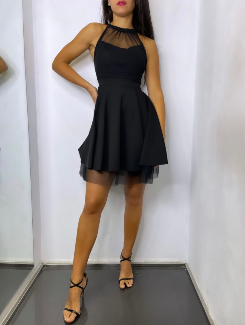 Vestido Halter Vuelo Tul - Imagen 5