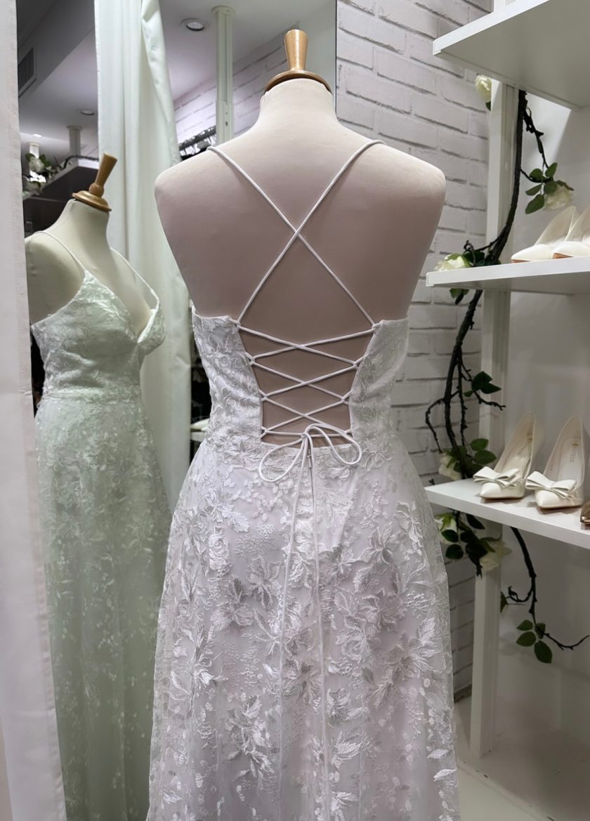 Vestido Novia Encaje Flores - Imagen 5
