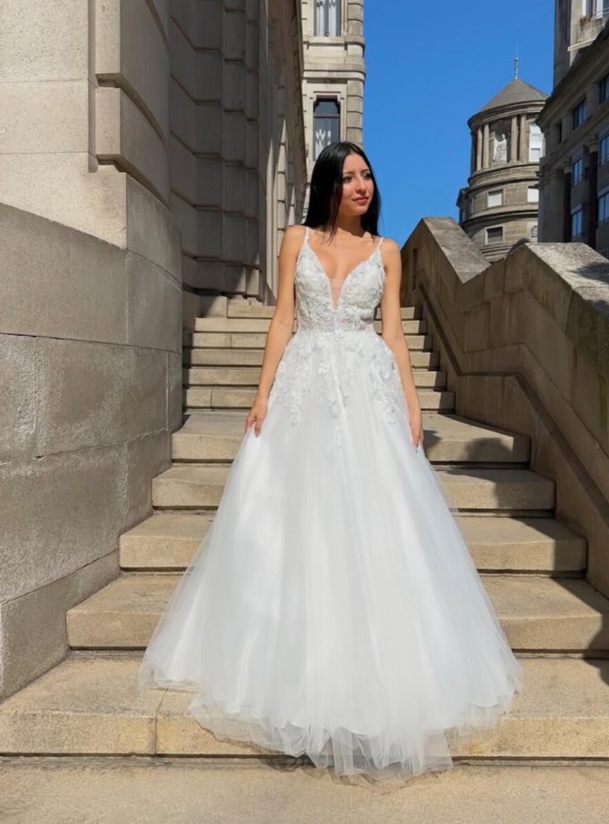 Vestido Novia Tul Tirantes