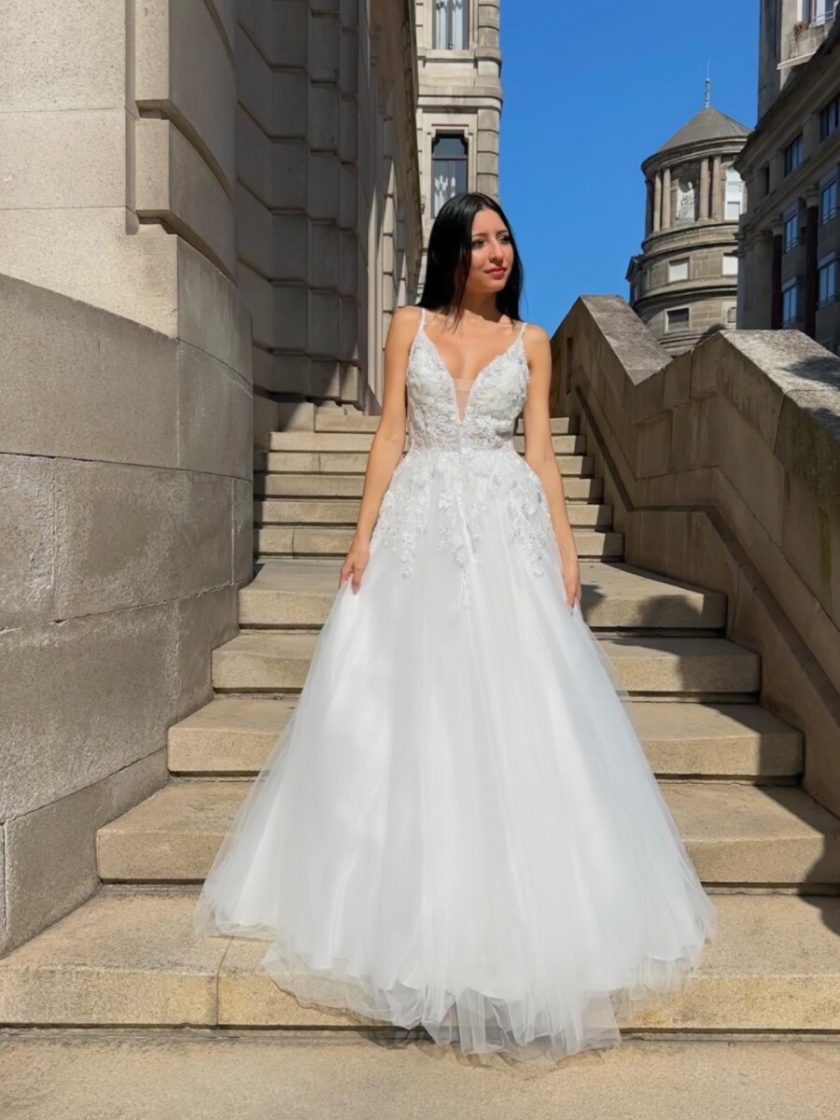 Vestido Novia Tul Tirantes - Imagen 5