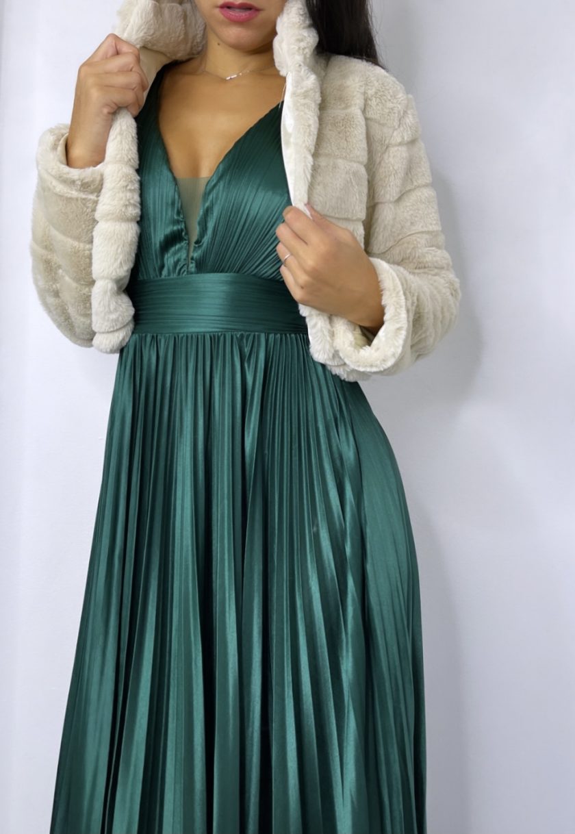Vestido Seda Plisado - Imagen 5