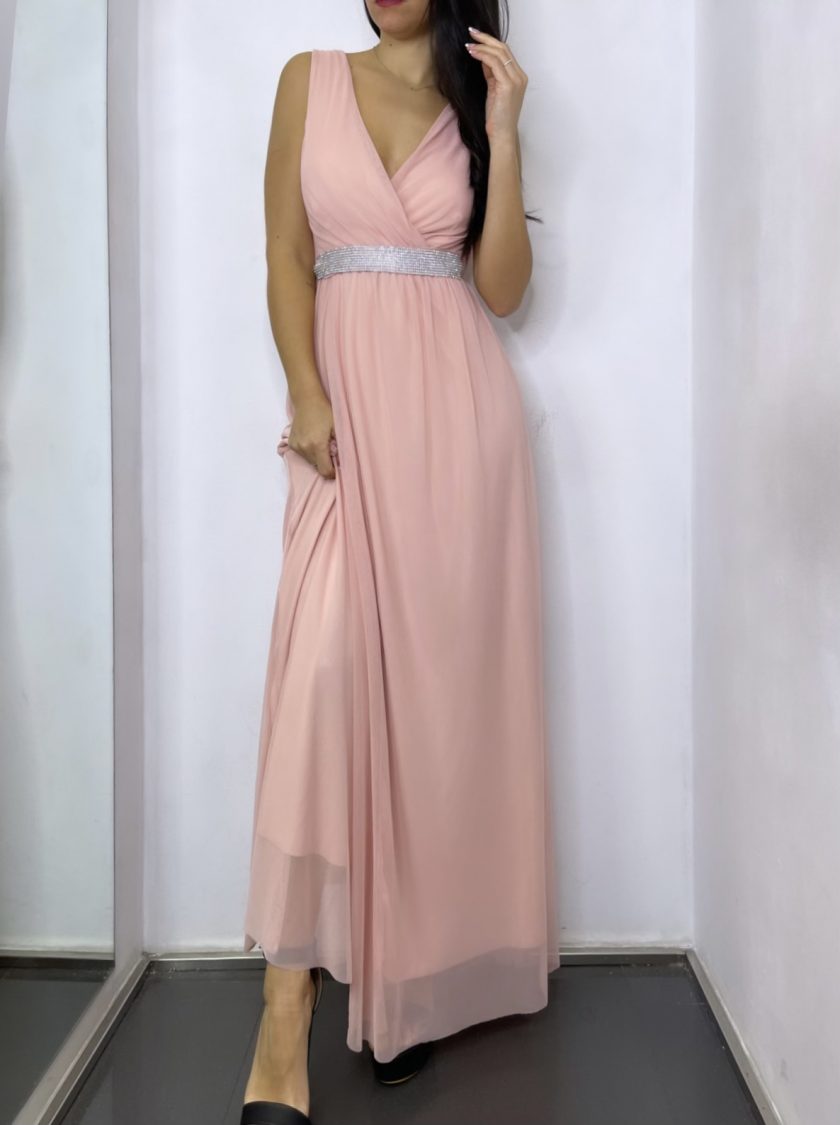Vestido Tul Basic Cintura Brillos - Imagen 9