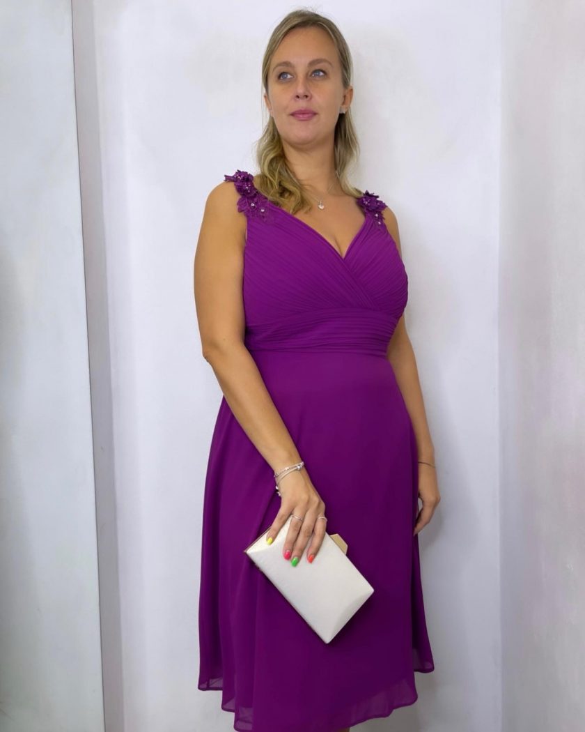 Vestido Curvy Pétalos Corto - Imagen 9