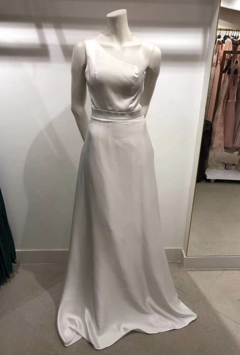 Vestido Verona Asimétrico Novia - Imagen 5