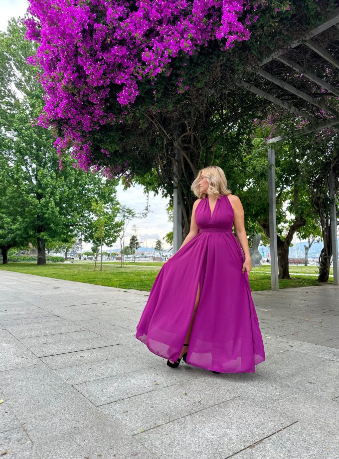 Vestido Multiposición Gasa Abertura