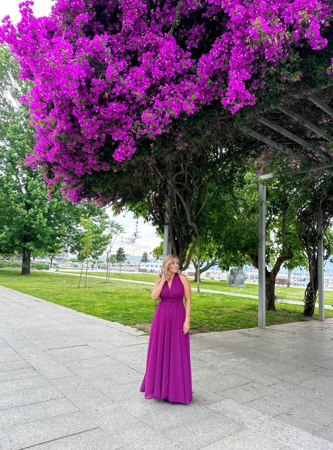 Vestido Multiposición Gasa Abertura