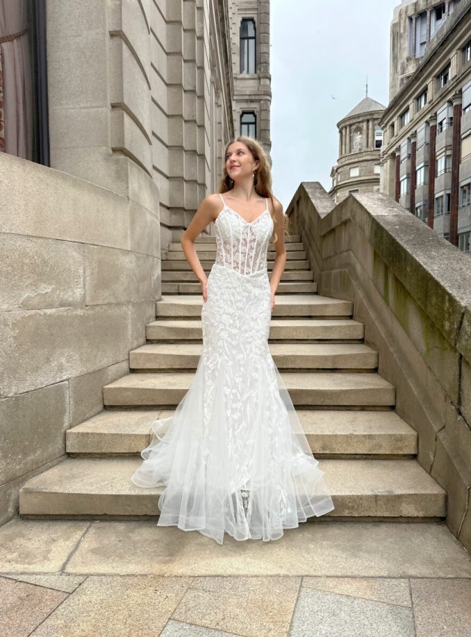 Vestido Varillas Sirena Novia