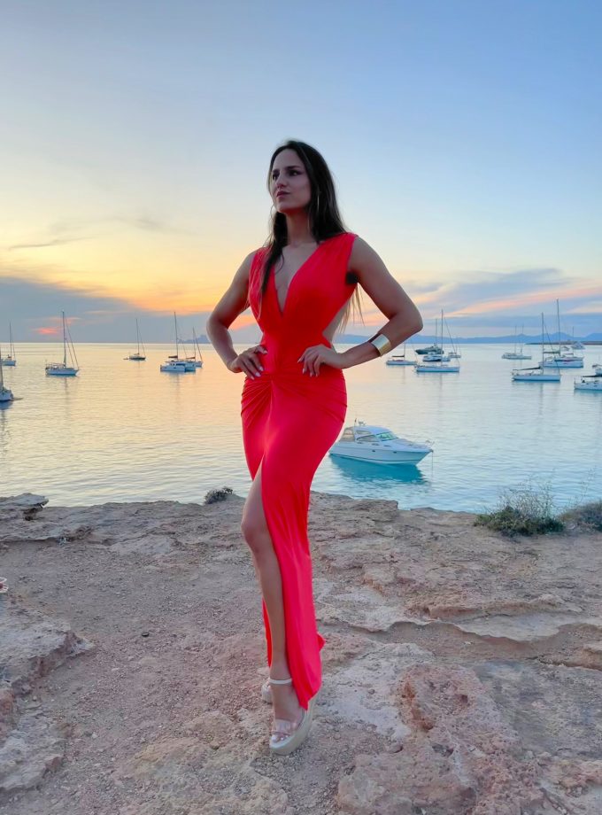 Vestido Espalda Nudo Frontal