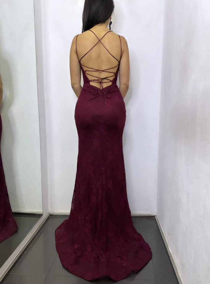 Vestido Sirena Espalda Cruzada