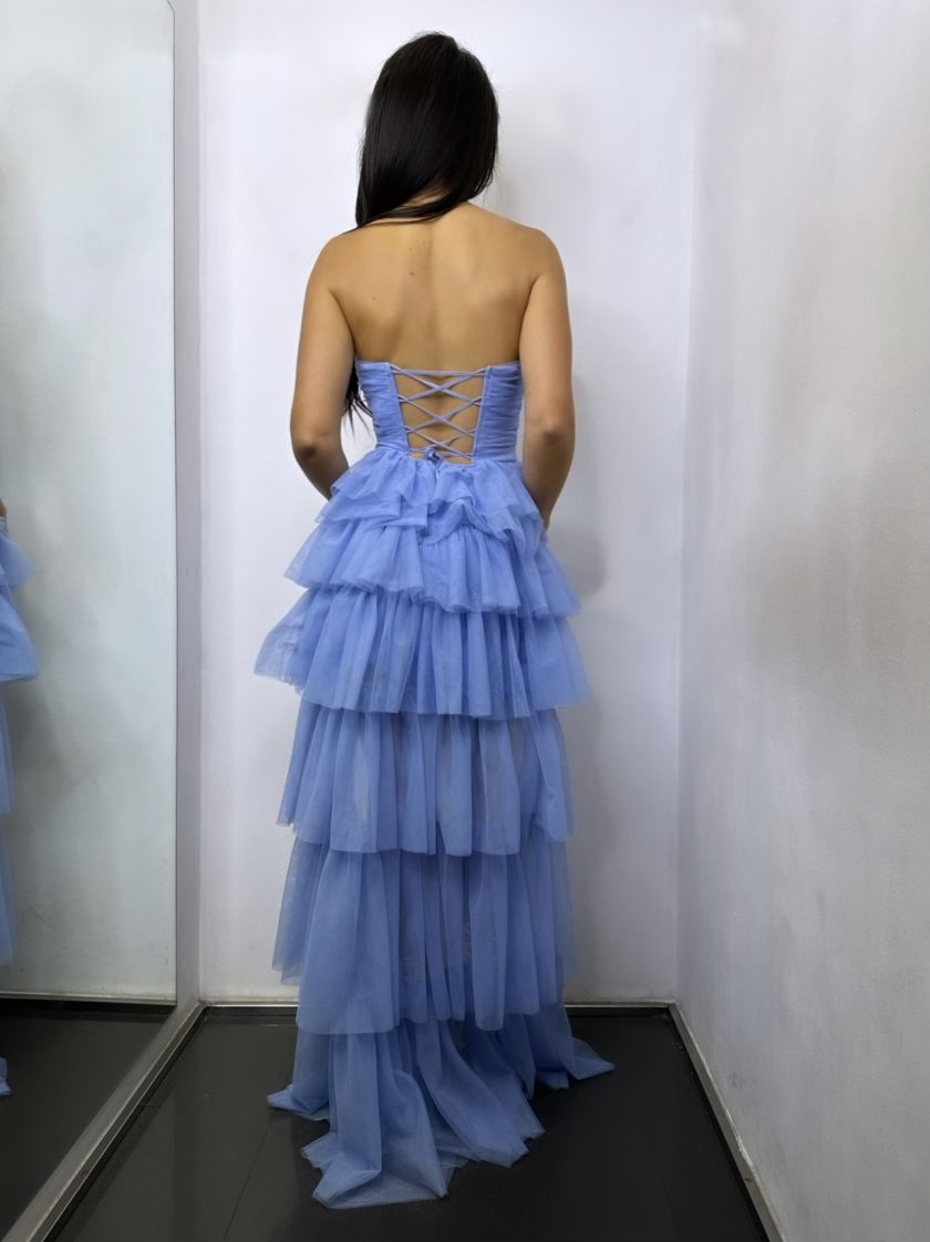 Vestido Tul Volantes Asimétrico - Imagen 3