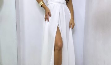 Vestido Multiposición Gasa Abertura Novia