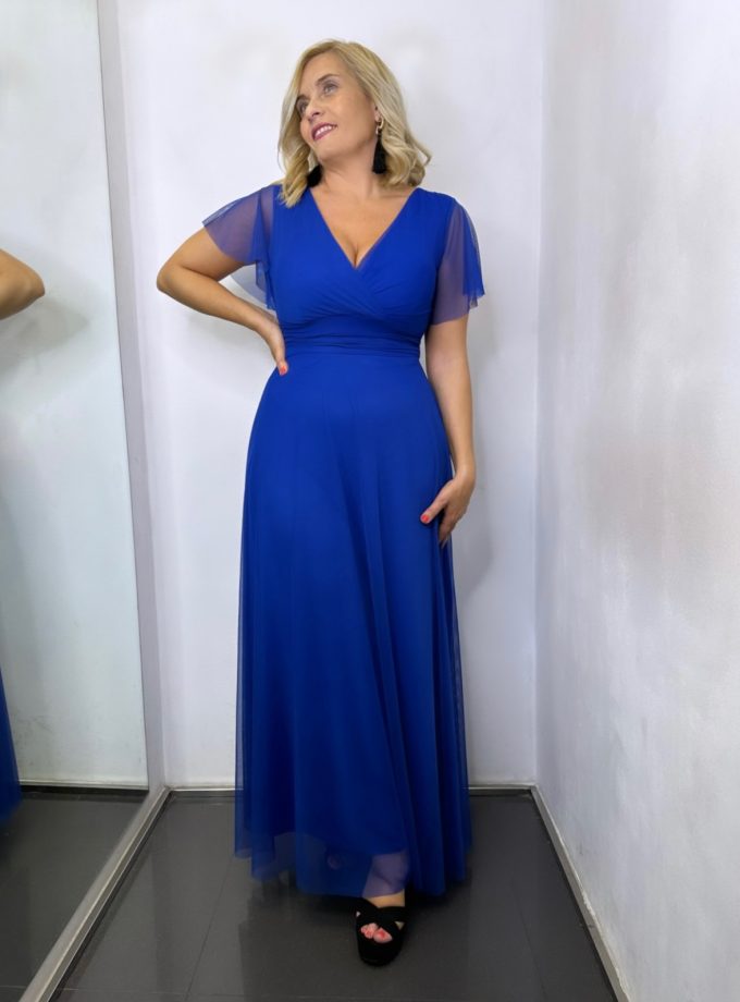 Vestido Tul Basic Mangas