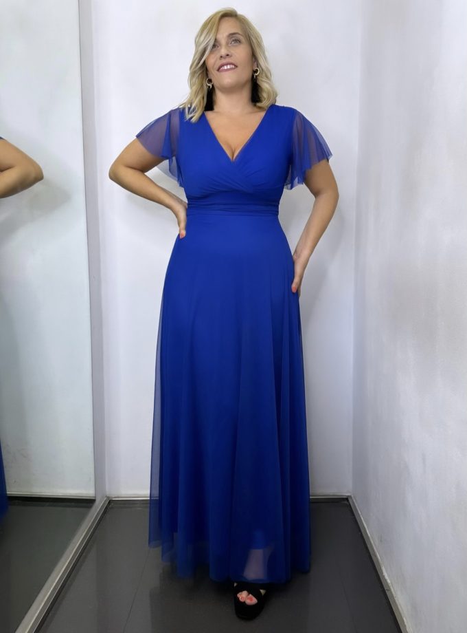 Vestido Tul Basic Mangas