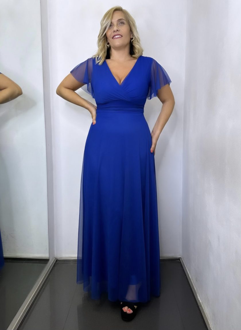 Vestido Tul Basic Mangas