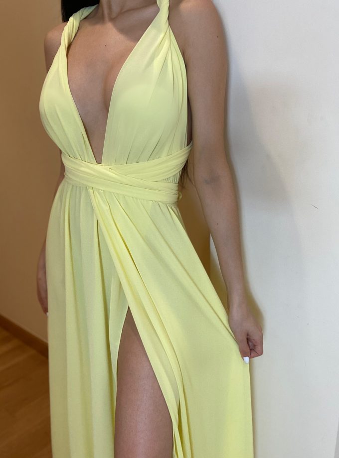 Vestido Multiposición Gasa Abertura