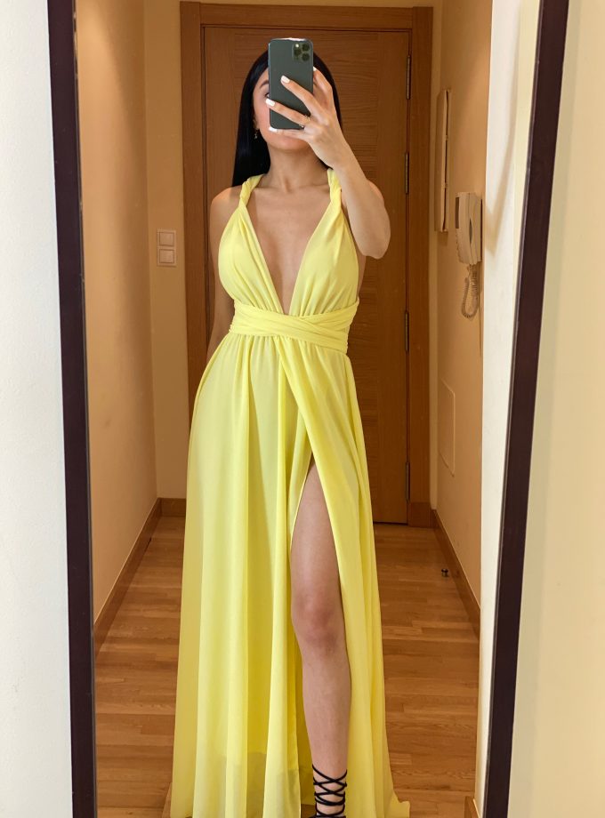 Vestido Multiposición Gasa Abertura