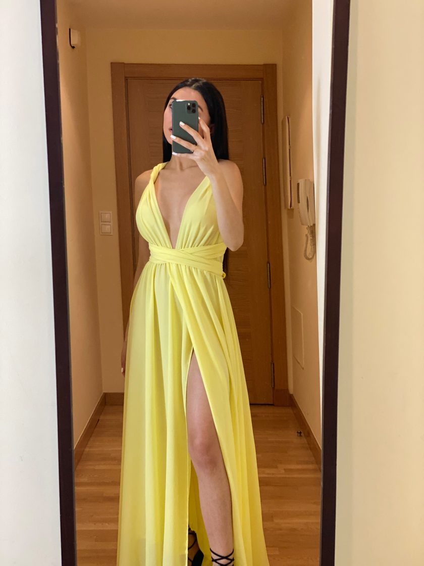 Vestido Multiposición Gasa Abertura