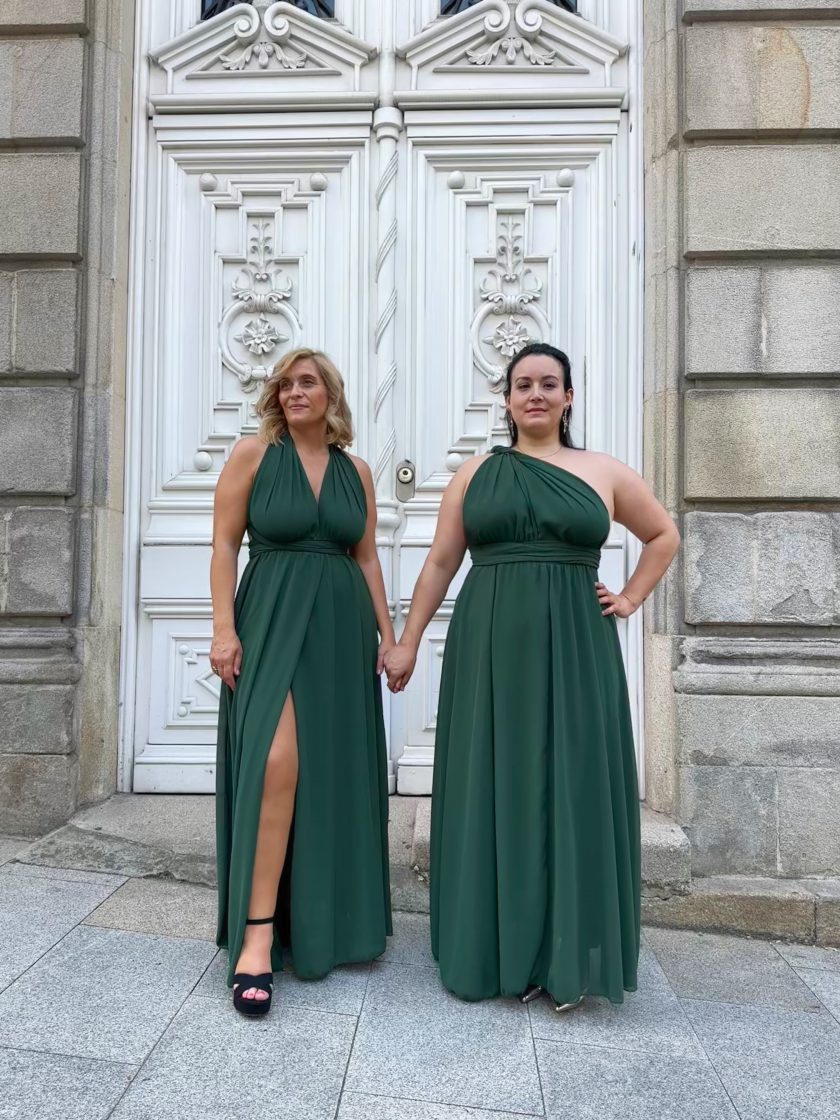 Vestido Multiposición Gasa Abertura